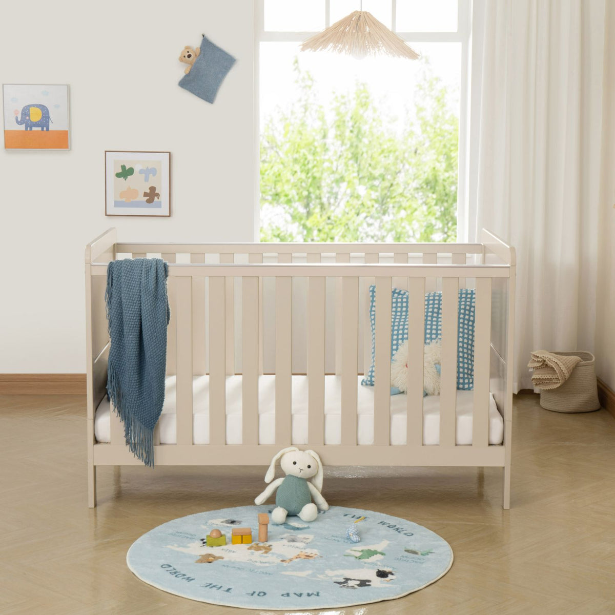 Babymore Caro Urban Cot Bed in Cashmere colour