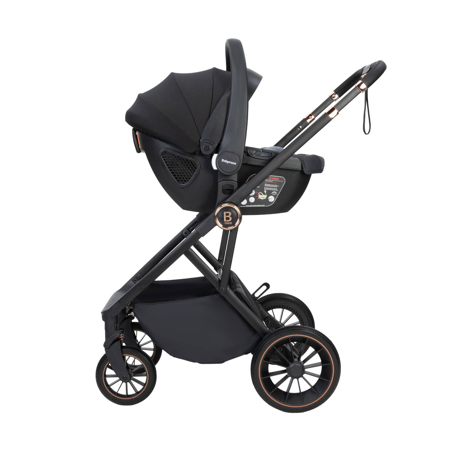Babymore Chia frame with Coco i-Size infant car seat attached