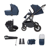 Babymore Chia 3-in-1 Travel System - Pecan Car Seat + ISOFIX Base