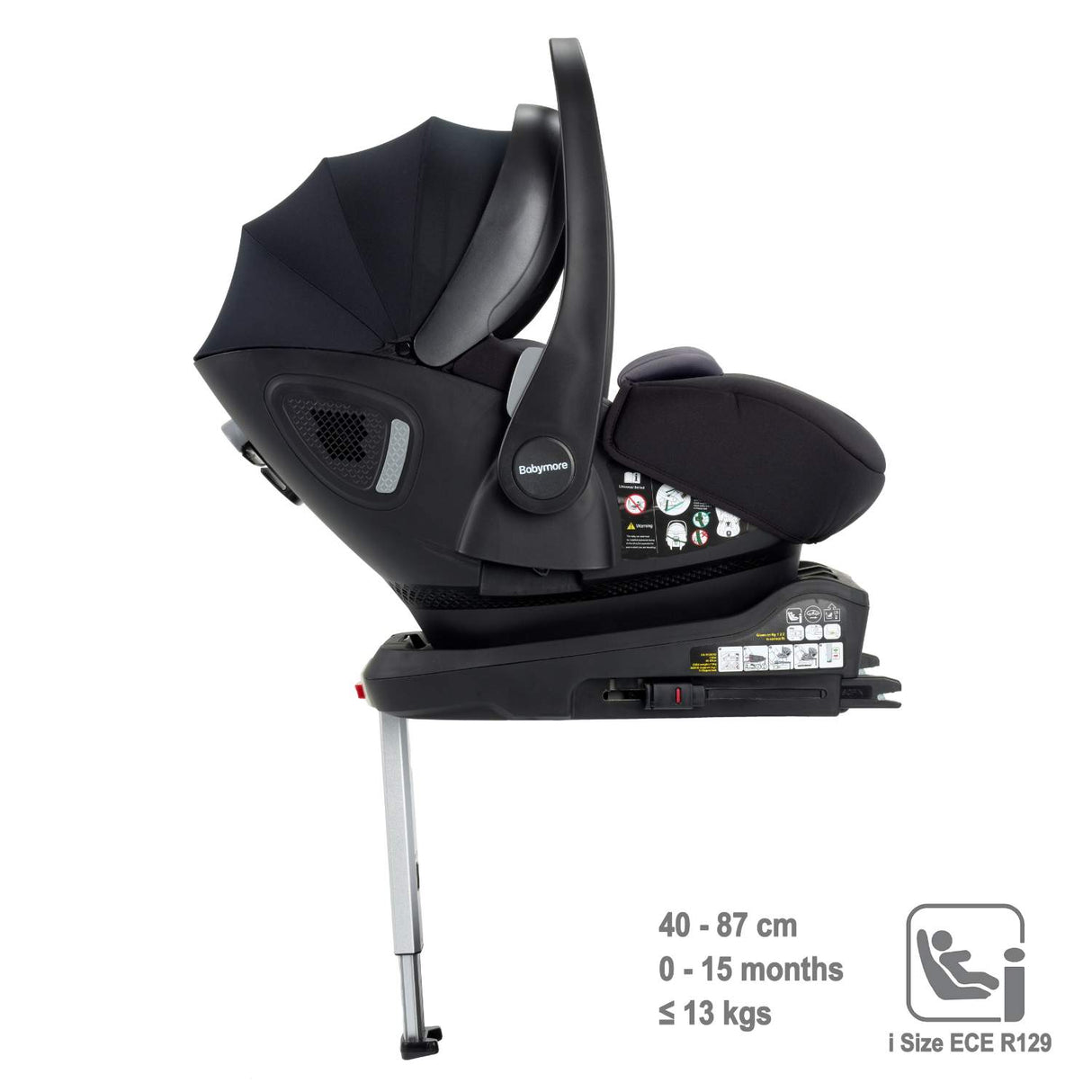 Babymore Chia 3-in-1 Travel System - Pecan Car Seat + ISOFIX Base