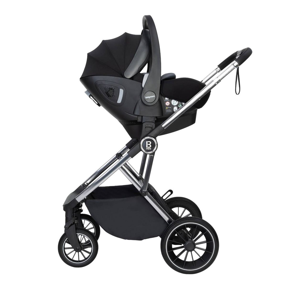 Babymore Chia 3-in-1 Travel System - Pecan Car Seat + ISOFIX Base