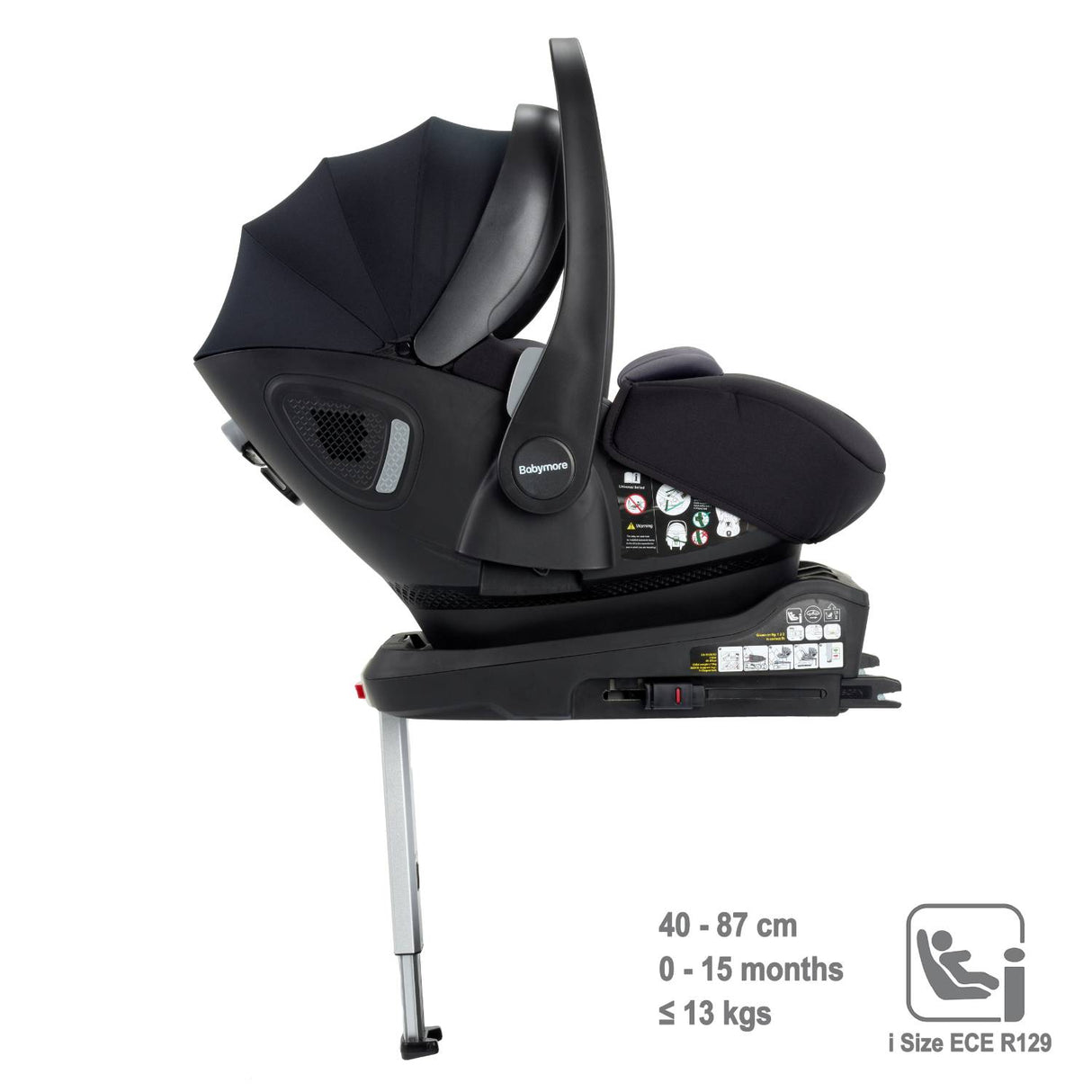 Babymore Chia 3-in-1 Travel System - Pecan Car Seat + ISOFIX Base