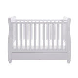 Babymore 2-in-1 Eva Sleigh Drop Side Cot Bed With Drawer Storage (0-4yrs)