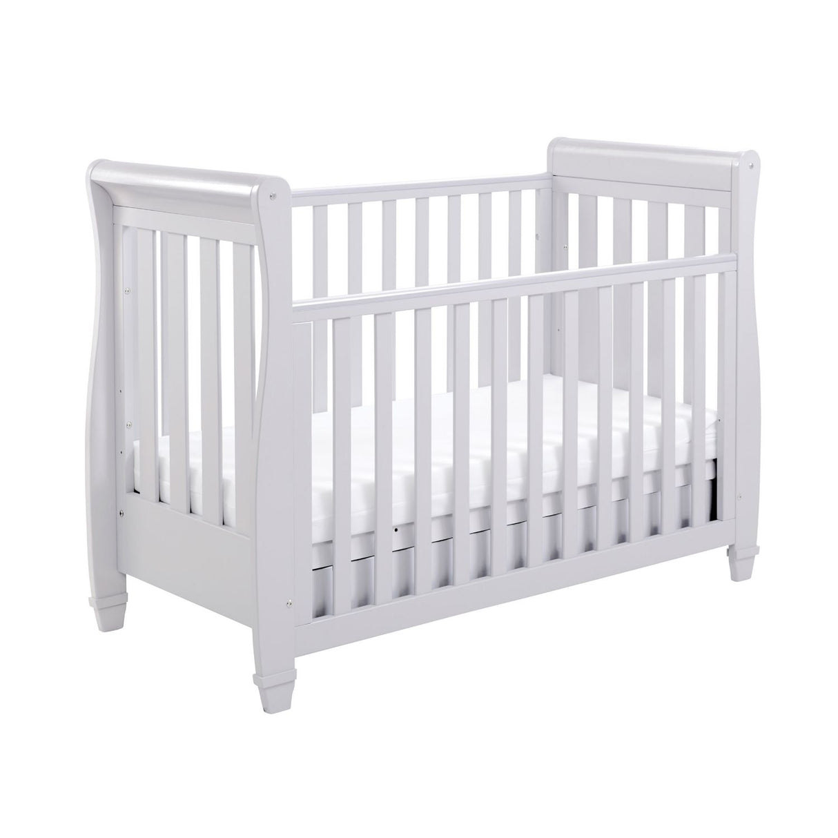 Babymore 2-in-1 Eva Sleigh Drop Side Cot Bed With Drawer Storage (0-4yrs)