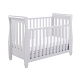 Babymore 2-in-1 Eva Sleigh Drop Side Cot Bed With Drawer Storage (0-4yrs)