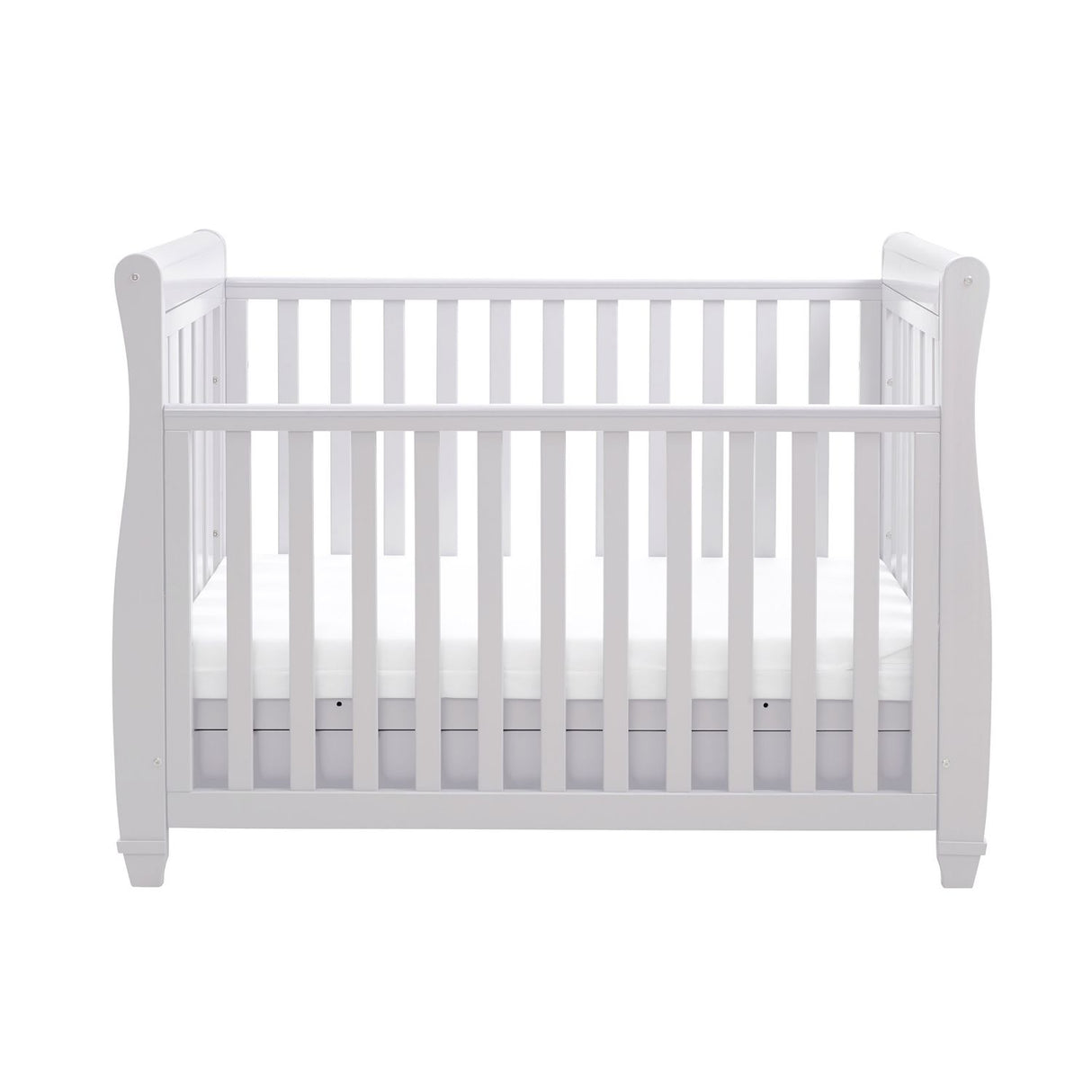 Babymore 2-in-1 Eva Sleigh Drop Side Cot Bed With Drawer Storage (0-4yrs)