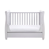 Babymore 2-in-1 Eva Sleigh Drop Side Cot Bed With Drawer Storage (0-4yrs)