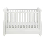 Babymore 2-in-1 Eva Sleigh Drop Side Cot Bed With Drawer Storage (0-4yrs)