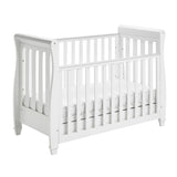 Babymore 2-in-1 Eva Sleigh Drop Side Cot Bed With Drawer Storage (0-4yrs)