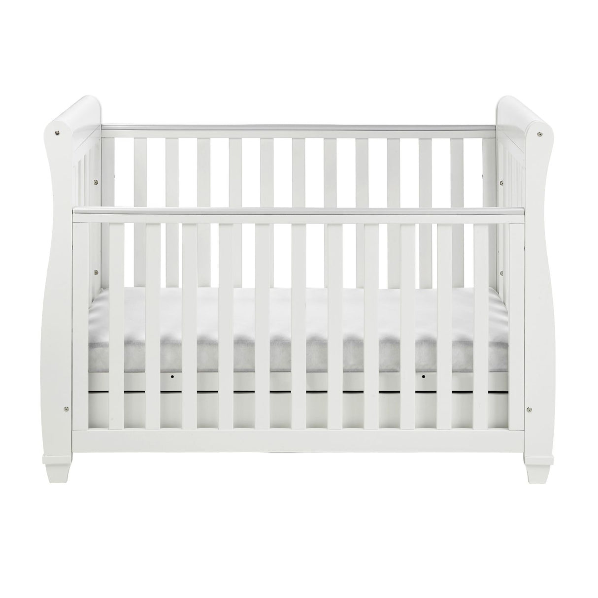 Babymore 2-in-1 Eva Sleigh Drop Side Cot Bed With Drawer Storage (0-4yrs)