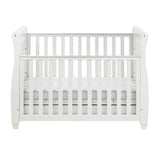 Babymore 2-in-1 Eva Sleigh Drop Side Cot Bed With Drawer Storage (0-4yrs)