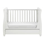 Babymore 2-in-1 Eva Sleigh Drop Side Cot Bed With Drawer Storage (0-4yrs)