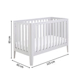 Babymore 2-in-1 Iris Cot Bed - Nordic Style - Solid Pine - (0-5yrs)