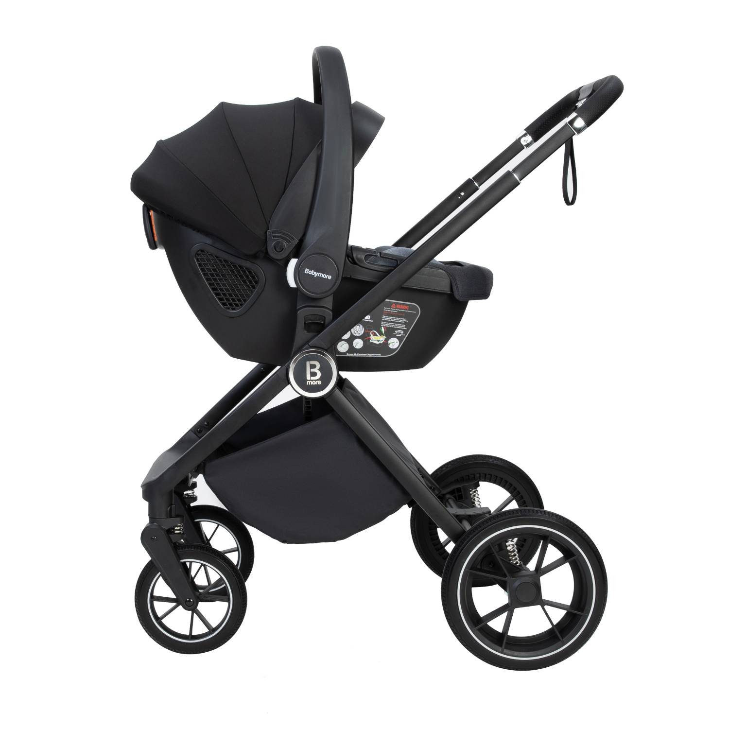 Babymore Kai frame with Coco i-Size infant car seat attached