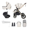 Babymore Kai 3-in-1 Travel System with Pecan Car Seat bundle in Sandstone colour