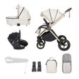 Babymore Kai 3-in-1 Travel System with Pecan Car Seat bundle in Sandstone colour