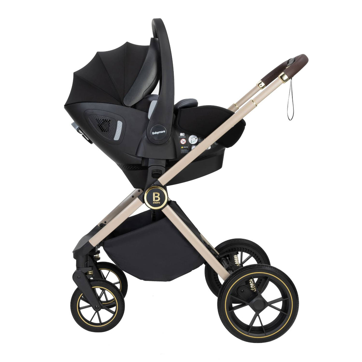Babymore Kai 3-in-1 Travel System - Pecan Car Seat + ISOFIX Base