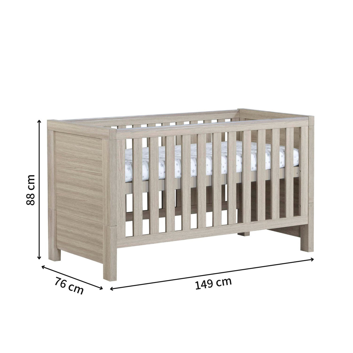 Babymore Luno Modern 2-in-1 Cot Bed (0-5yrs)