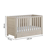 Babymore Luno Modern 2-in-1 Cot Bed (0-5yrs)