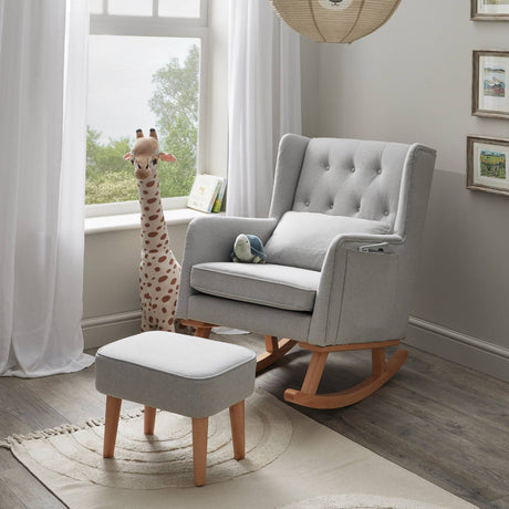 Babymore Lux Nursing Chair with Footstool - Gentle, Ergonomic, & Convertible