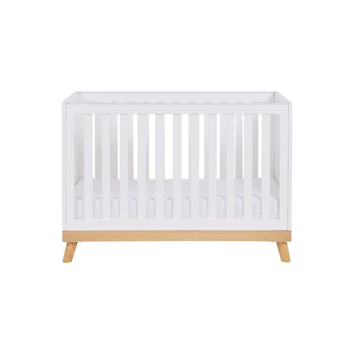 Babymore Mona Mini Cot Bed - Height Adjustable - Compact Size (0-4yrs)
