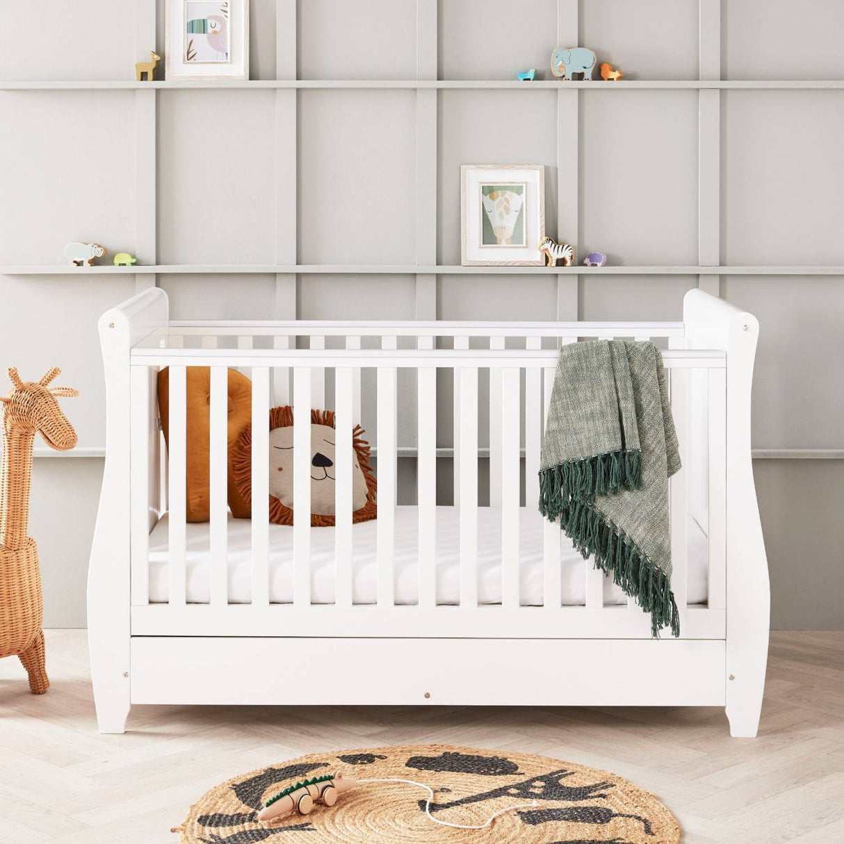 Babymore Stella Sleigh 3-Piece Nursery Room Set