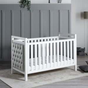 Babymore Luxury Velvet Deluxe Cot Bed - Soft Touch