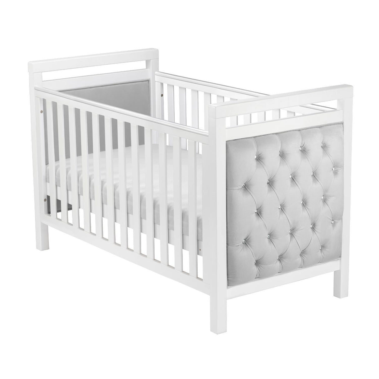 Babymore Luxury Velvet Deluxe Cot Bed - Soft Touch - Cushioned - Water-Resistant - Award Winning (0-5yrs)