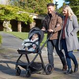 Babymore MeMore V2 Travel System + Pecan iSize Car Seat + ISOFIX Base