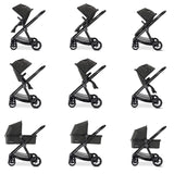 Babymore MeMore V2 Travel System + Pecan iSize Car Seat + ISOFIX Base