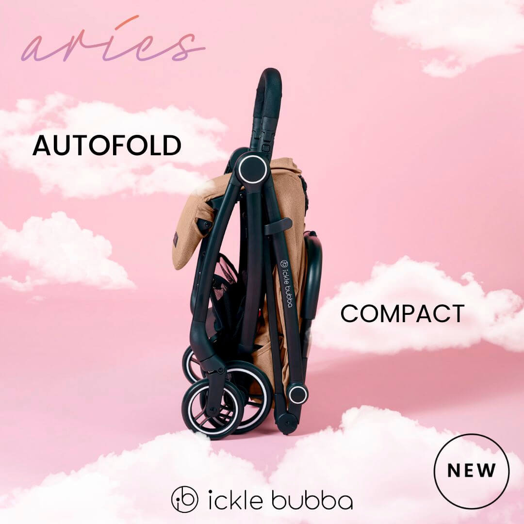 Ickle Bubba Aries PRIME - Ultra Lightweight & Auto-Folding (Includes Carry Bag + Footwarmer + Rain Cover + Cup Holder)