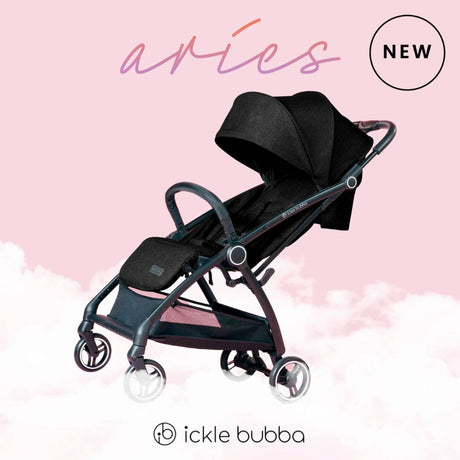 Ickle Bubba Aries PRIME - Ultra Lightweight & Auto-Folding (Includes Carry Bag + Footwarmer + Rain Cover + Cup Holder)