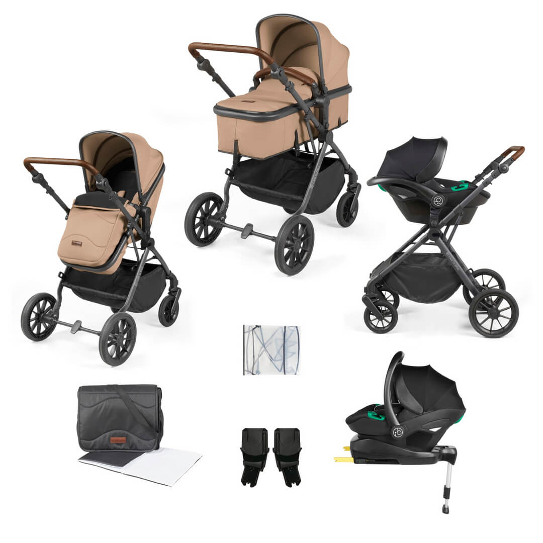 Ickle Bubba Cosmo 3-in-1 Travel System with Stratus Car Seat and ISOFIX Base
