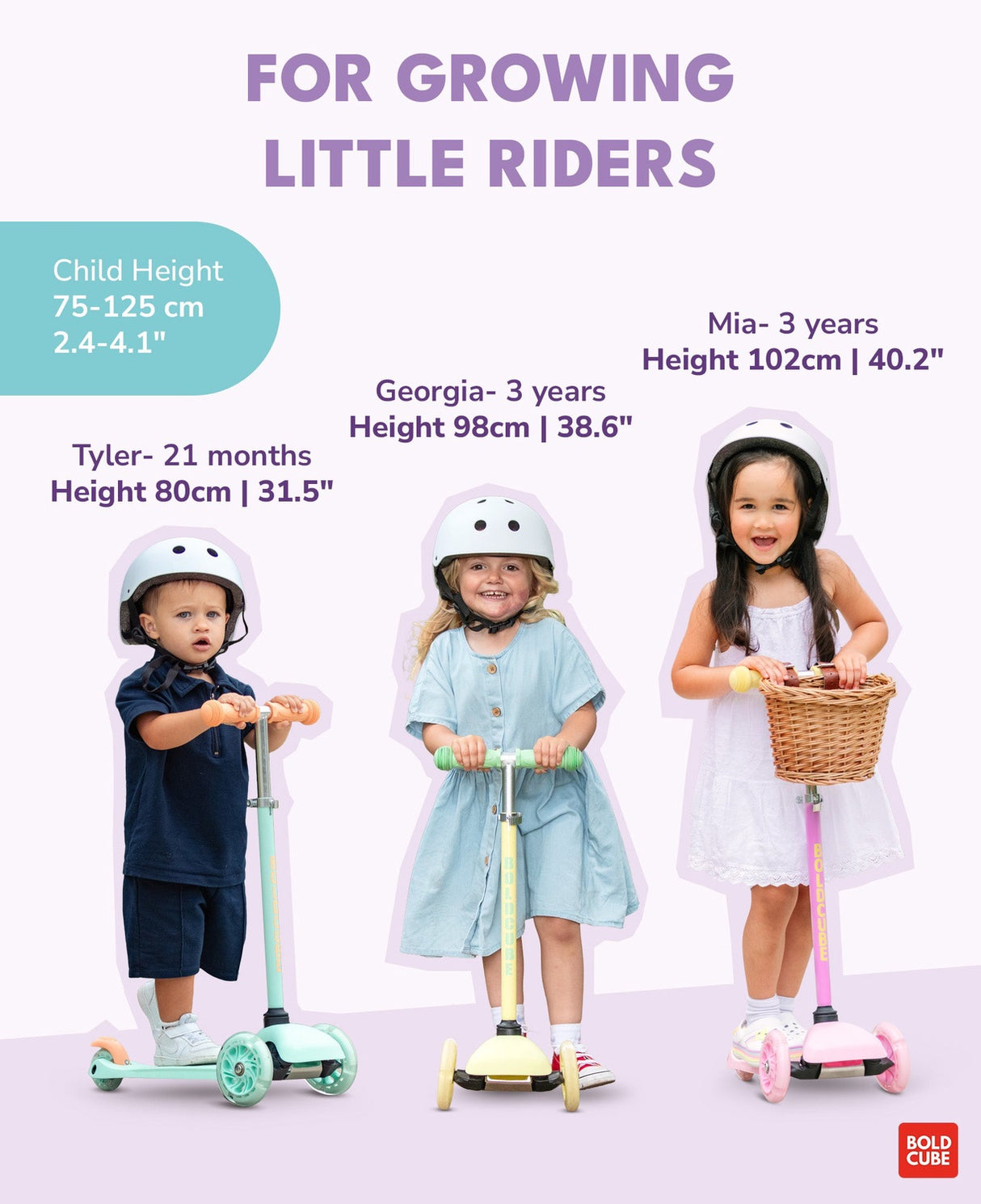 Teeny 3 Wheel Scooter - Lilac