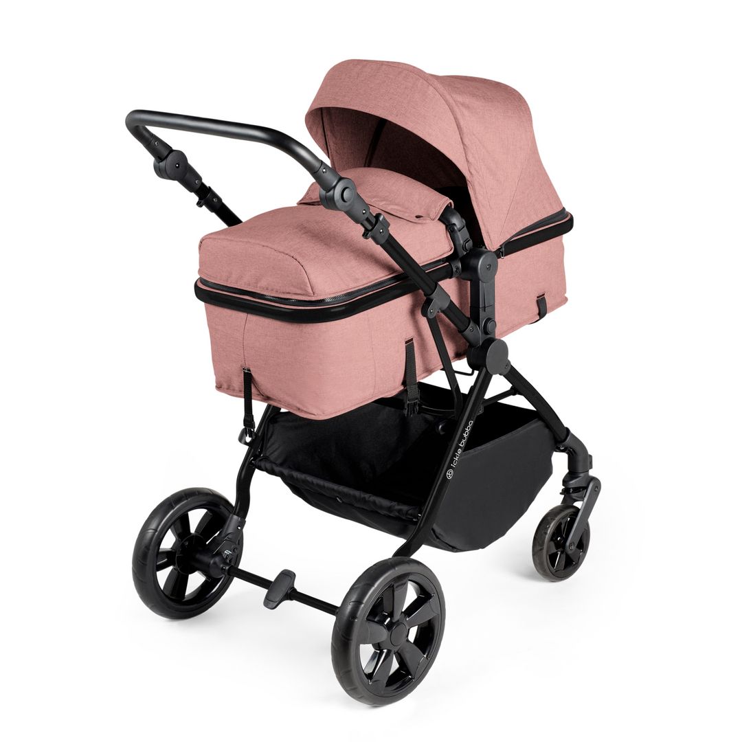 Ickle Bubba Comet 3-in-1 Travel System with Astral Car Seat in Dusky Pink color