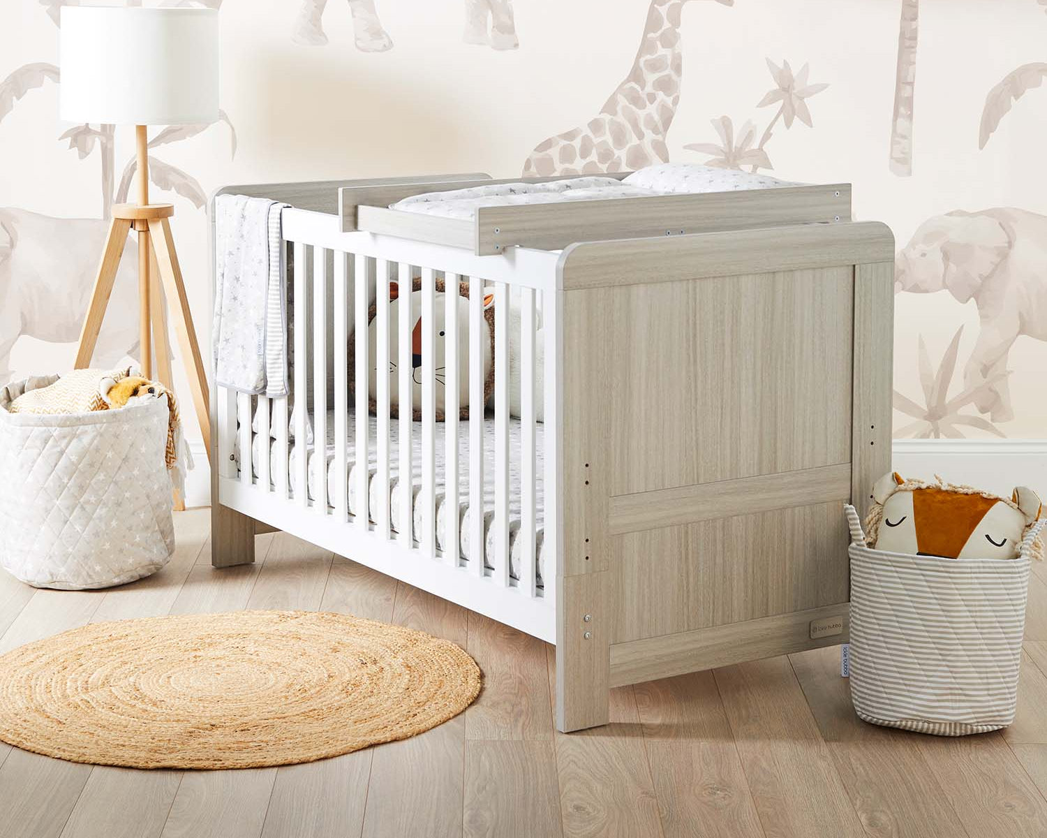 Ickle Bubba Pembrey Cot Bed in a colourful nursery room