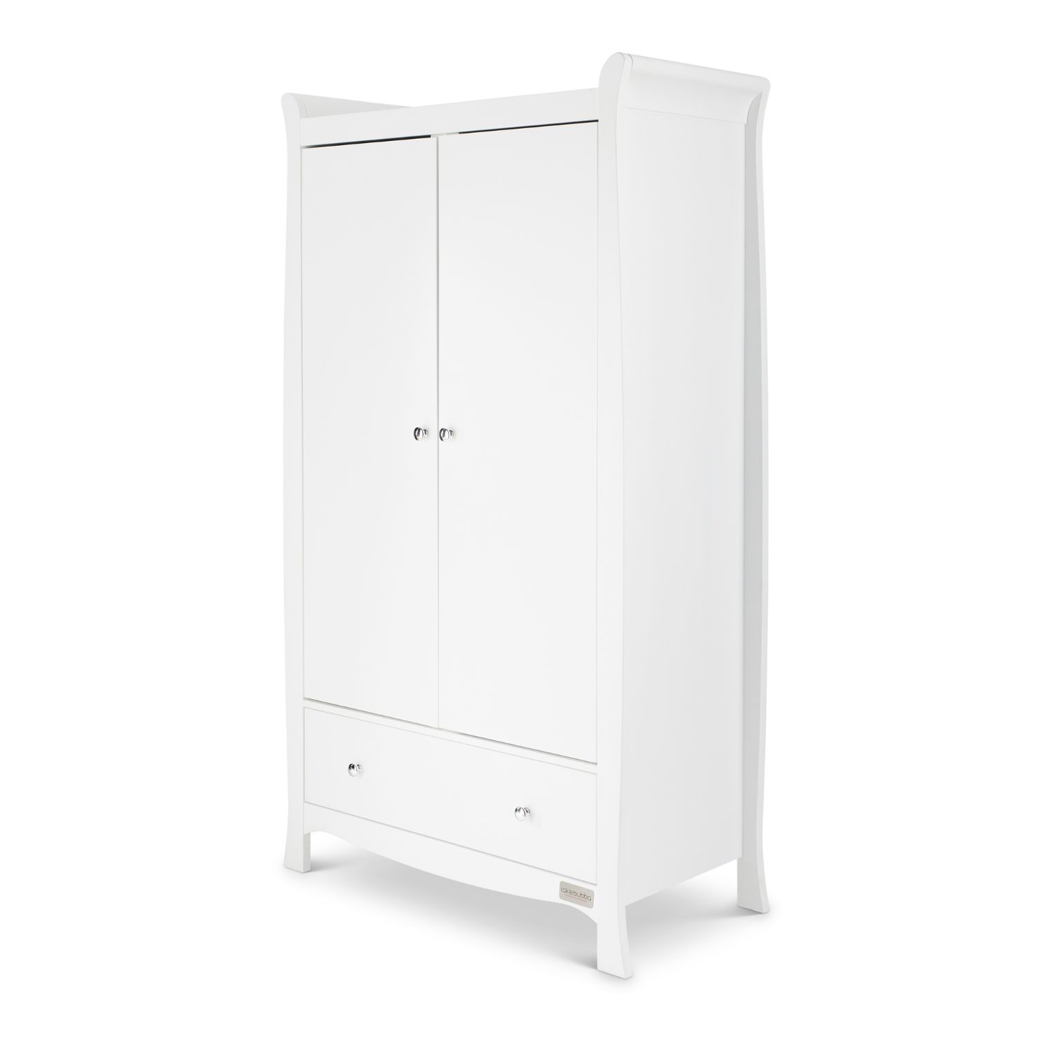 Ickle Bubba Snowdon Classic Sleigh 2-in-1 Cot Bed in white colour