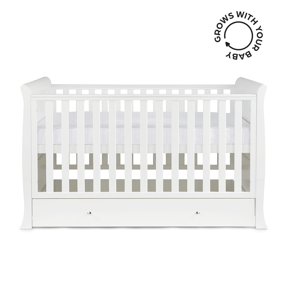 Ickle Bubba Snowdon Classic Sleigh 2-in-1 Cot Bed (0-4yrs)