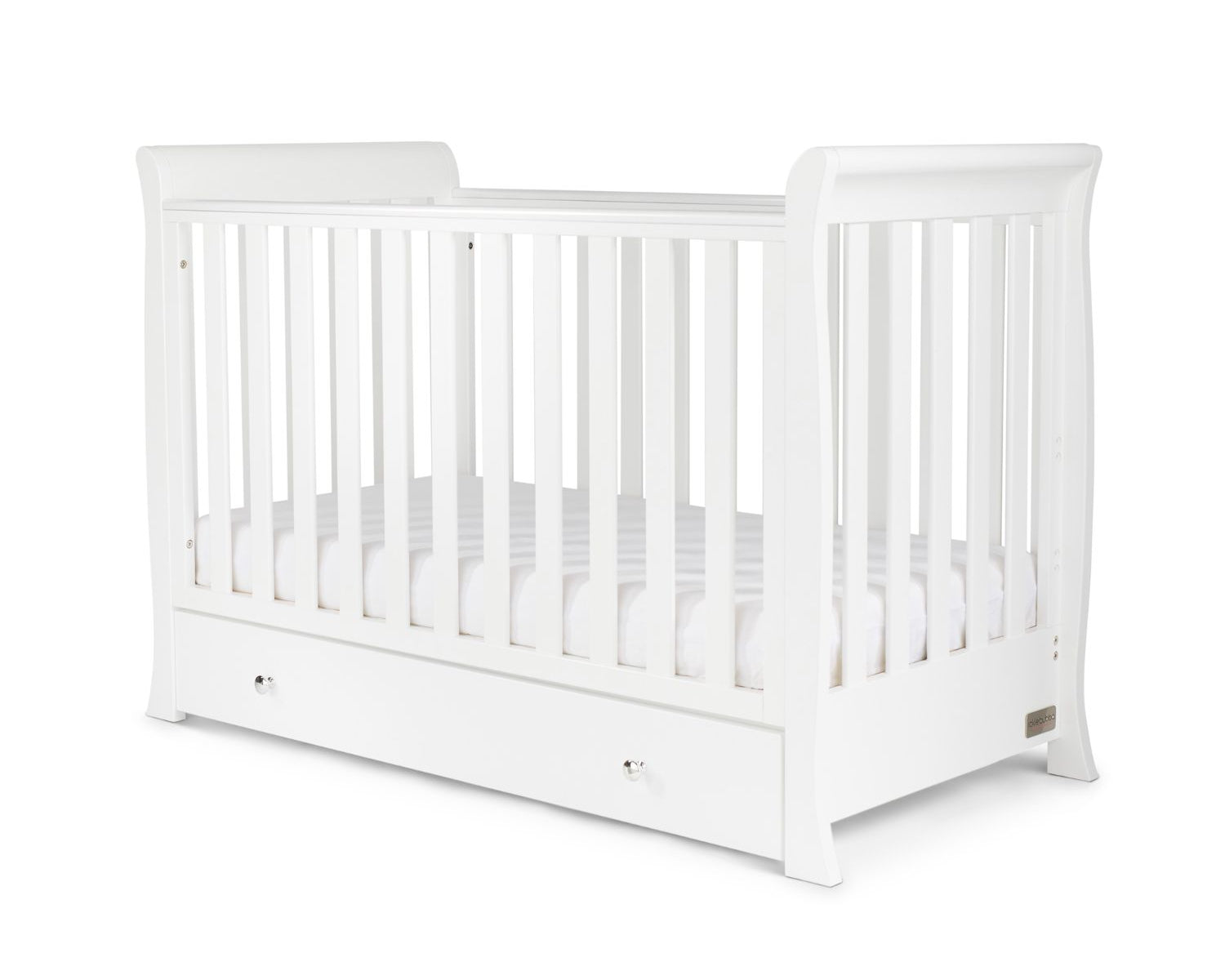 Ickle Bubba Snowdon 4-in-1 Mini Cot Bed in white colour