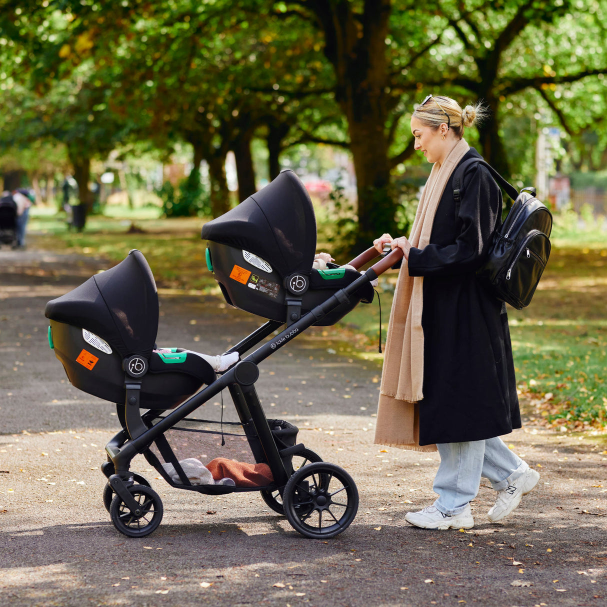 Ickle Bubba Virgo Twin 18-Piece Travel System with i-Size Cirrus Car Seats & ISOFIX Bases