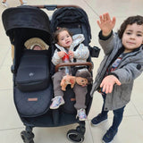 Ickle Bubba Venus Double (Twin & Sibling) Stroller in Black