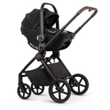 Venicci Claro 3-in-1 Complete Travel System in Almond colour bundled with Tiago Car Seat in Black colour and ISOFIX Base