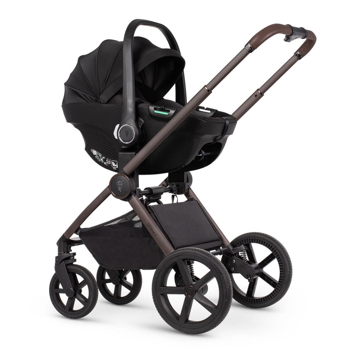 Venicci Upline 2 Special Edition (SE) Burgundy frame with Tiago Car Seat in Black colour
