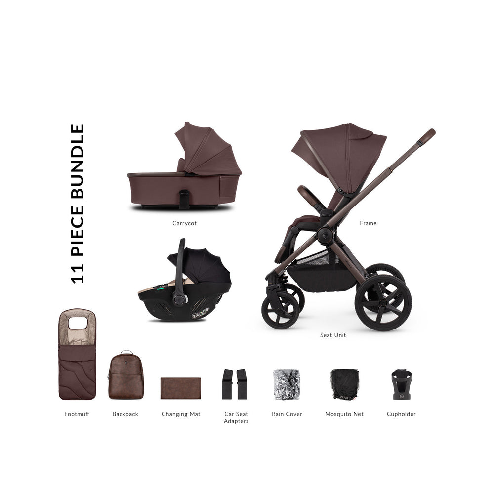 Venicci Upline 2 Special Edition (SE) in 3-in-1 Travel System in Burgundy colour